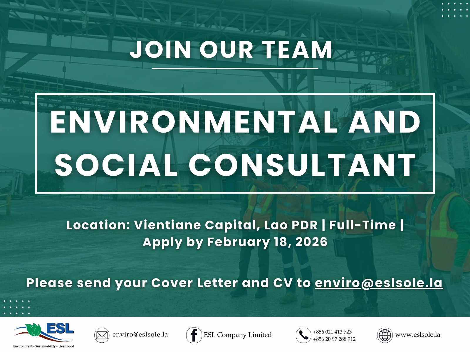 ENVIRONMENTAL AND SOCIAL CONSULTANT